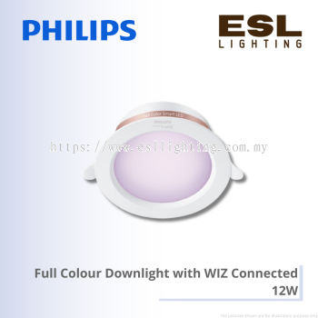 PHILIPS Full Colour Downlight with WIZ Connected - 12W