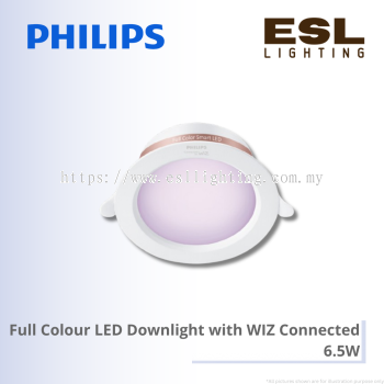 PHILIPS Full Colour LED Downlight with WIZ Connected - 6.5W