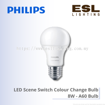 PHILIPS LED Scene Switch Colour Change Bulb 8W - A60 Bulb