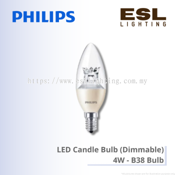 PHILIPS LED Candle Bulb (Dimmable) 4W - B38 Bulb