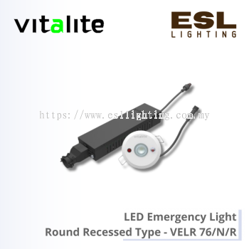 VITALITE LED EMERGENCY LIGHT ROUND RECESSED TYPE - VELR 115/R
