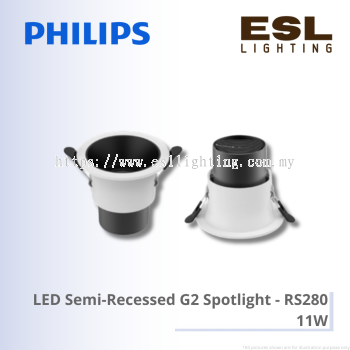 PHILIPS LED Semi-Recessed G2 Spotlight (RS280) - 11W