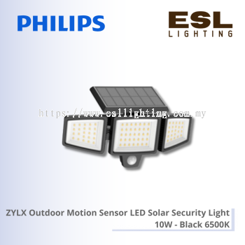 PHILIPS LED Outdoor Motion Sensor Solar Security Light 8.7W - 929004073701 / Black 5000K IP65