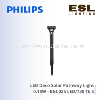 PHILIPS LED Deco Solar Pathway Light 0.12W - BGS025 LED/730 T5