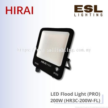 HIRAI PRO LED Flood Light 200W - HR3C-200W-FL IP65 PF0.95 SIRIM