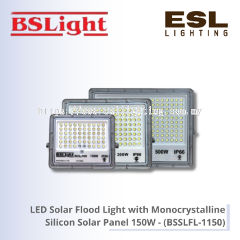BSLight LED Solar Flood Light with Monocrystalline Silicon Solar Panel 150W - BSSLFL-1150 [SIRIM]