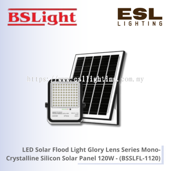 BSLight LED Solar Flood Light Glory Lens Series Mono-Crystalline Silicon Solar Panel 120W - BSSLFL-1120 IP65 [SIRIM]