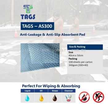 TAGS-AS300 Anti Leakage & Anti Slip Absorbent Pad (Liquid, Oil & Grease)