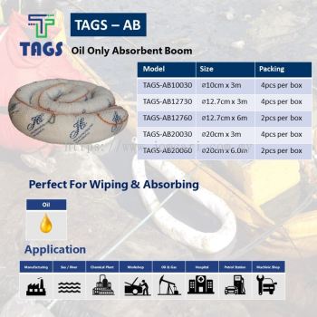 TAGS-AB Oil Only Absorbent Boom