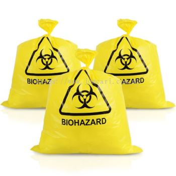 Biohazard yellow bag