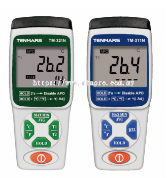 TENMARS TM-311N / TM-321N   Single/Dual K Type Thermometer