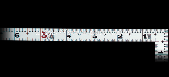 Shinwa 10590 / Flat Carpenter Ruler, Silver, 1.5 Shaku, Squared Back