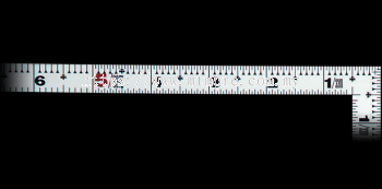 Shinwa 10598 / Flat Carpenter Ruler, Silver, 1.5 feet, Squared Back