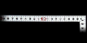 Shinwa 10047 / Flat Square, Silver, 30cm, with 1 shaku scale