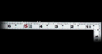 Shinwa 10046 / Flat Square, Silver, 1 shaku 6 sun/50 cm, Dual Scale