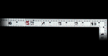 Shinwa 10048 / Flat Square, Silver, 1 shaku/30 cm scale
