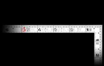 Shinwa 11175 / Flat Carpenter Ruler, White, 1.5 Shaku, Same Size on Both Sides