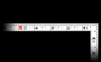 Shinwa 11176 / Flat Carpenter Ruler, White, 1 shaku 6 sun, same size on both sides