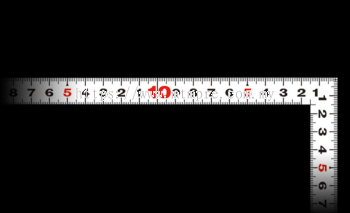 Shinwa 11183 / Flat Square White 50cm / 1 shaku 6 sun (combined scale)