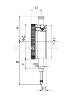 GUANGLU 10mm range dial indicator