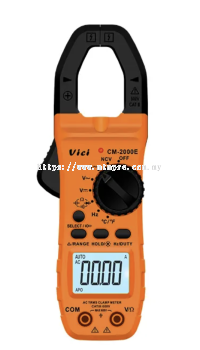 Vici CM-2000E 28mm clamp open, 400A, True RMS, NCV, Temperature tests, Backlight, Clamp lighting function.