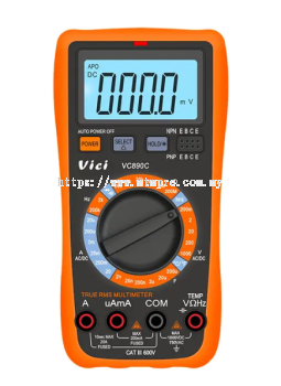 Vici VC890C+ Manual ranging, Max 200uF capacitance, Anti-high pressure ignition design, high-strength anti-drop protection shock-proof holster.