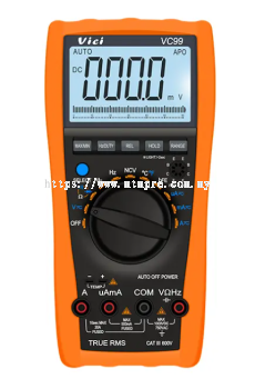Vici VC99 True RMS, Analog bar display, NCV test, Max/Min , Data hold, Backlight.