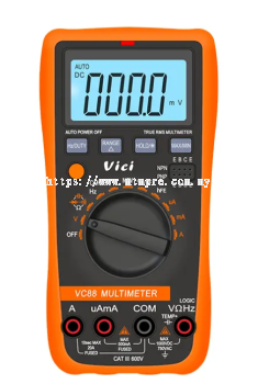 Vici VC88 COMS, TTL logic level tests, Frequency, Duty-cycle, REL, tests, Data hold, Backlight.