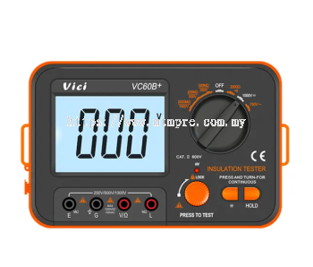 Vici VC60B+ Insulation Resistance Tester, Alarm for High voltage, Audible & Visual Alarm for short circuit, AC voltage, Resistance, Continuity tests.