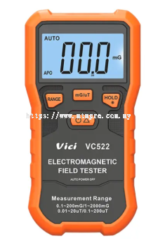 Vici VC522 Household electromagnetic radiation measuring instrument EMF Meter, Data hold, Backlight and REL test functions.
