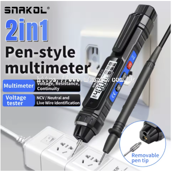 SNAKAL Mini Professional Digital Pen Type Multimeter AC/DC Voltage Tester 4000 Counts Resistance Meter NCV Ohm Diode Test Tool