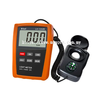 Vici LX-1332B High Precision Digital Illuminometer, Color Temperature 2856K standard calibration, Data hold, Intelligent Auto Power OFF.