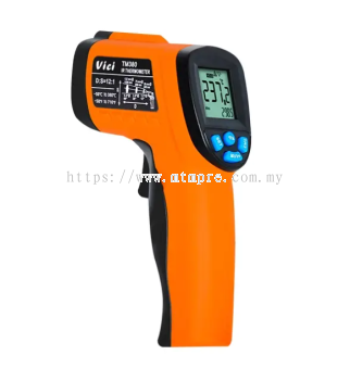 Vici TM380 Max 380�� Infrared Thermometer, Adjustable 0.1 to 1.0 Emissivity, Threshold setting, Sound alarm function, Max/Min/Average/Difference.