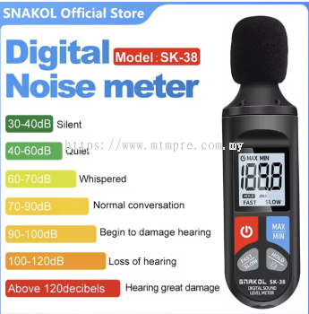 SNAKOL Digital Sound Level Meter Sound Level Meter Sonometro Sound Meter Decibelimetro 30-130dB Portable Sound Meter