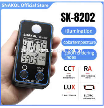SNAKOL Digital Light Meter Portable Light Meter Lux Tester 0.5-300,000 Lux/Pocket Luxmeter Photometer Plant Growth Luxmeter