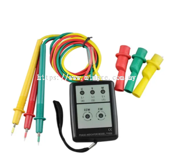 Vici VC850 Phase Sequence Meter, Three-phase sinusoidal AC power supply phase sequence, reverse and phase failure detection, positive phase, reverse phase and lack of phase, with sound & light indication