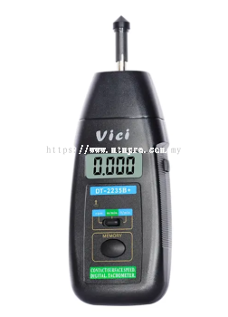 Vici DT-2235B+ Contact RPM and Surface Speed Testing Tachometer, Automatically memory Max/Min/Last value, Automatically store data