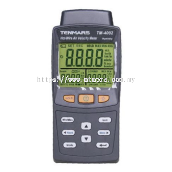 TENMARS TM4002 Hot-wire Anemometer Air Velocity Meter With Temp & Humidity