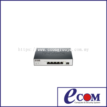 6-port 1000Base-T Easy Smart gigabit Switch dengan 2 combo 100/1000Base-T/SFP port