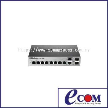 8-port 1000Base-T Easy Smart gigabit Switch with 2 combo 100/1000Base-T/SFP ports, IPv6 support, Met