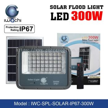 Iwachi 300W LED (Body Material PC, Split) Solar Flood Light 