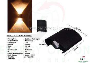 Special Lighting Outdoor Wall Light XLT6219 2X1W BKW 3000K