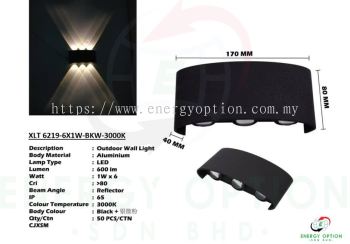 Special Lighting Outdoor Wall Light XLT6219 6X1W BKW 3000K