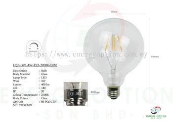 Special Lighting LQB G95 4W Dimmable Bulb E27 - 2700K