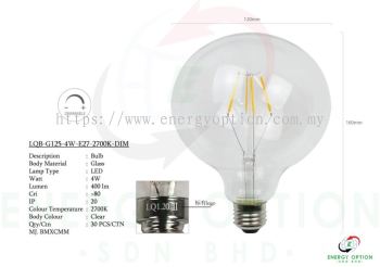 Special Lighting LQB G125 4W Dimmable Bulb E27 2700K