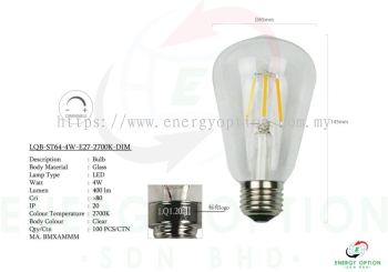 Special Lighting LQB ST64 4W Dimmable Bulb E27 2700K