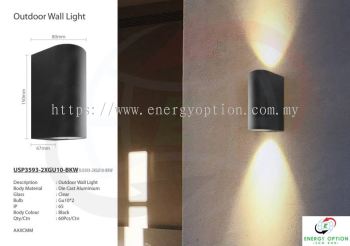Special Lighting USP3593 Outdoor Wall Light 2xGU10 BKW
