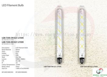 Special Lighting 5W LED Filament Bulb LQB T300 E27 2700K