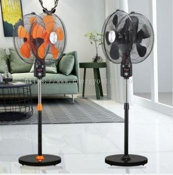 Double Head Stand Fan-16 Inches-5 Blades-360 Degree