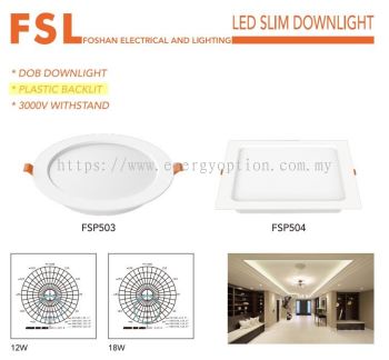 FSL LED Slim Downlight (Plastic Series)